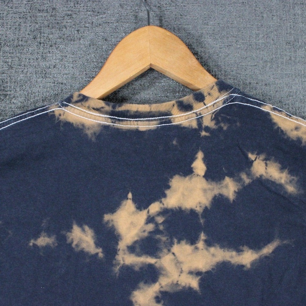 Death Row Records Acid Wash Tie Dye Graphic T-Shirt Navy Red Mens 1X - Picture 5 of 10